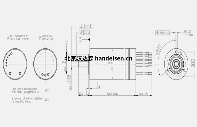 ECX TORQUE 22 L Ø22 mm，無刷，帶霍爾傳感器規(guī)格