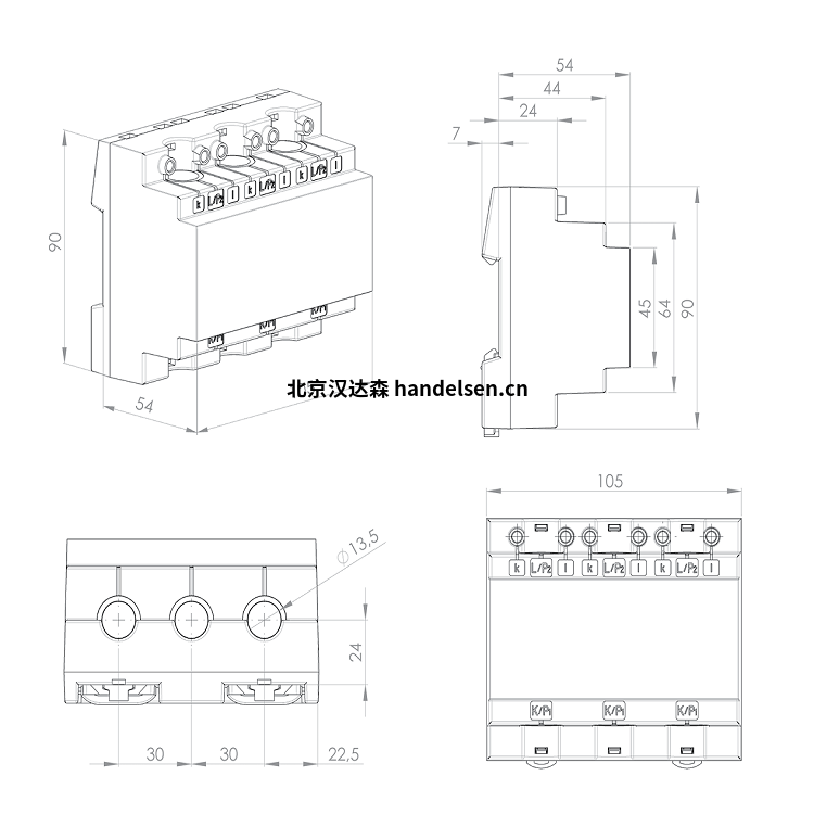 Janitza三相電流互感器ASRD 14尺寸