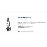 BUROCCO VPOO-2000系列性能卓越法蘭連接氣動開關雙通閥重載型