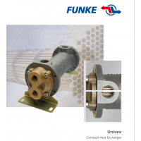 FUNKE 管殼式換熱器，主要用于冷卻液體，如潤滑油、以及通過飽和蒸汽加熱