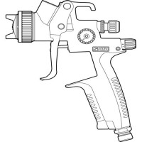 sata環(huán)保省漆小修補(bǔ)噴槍4400-120HVLP用于車輛噴涂維修